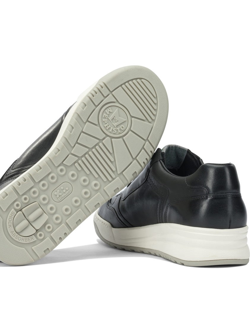 Mephisto Black Leather Sneakers