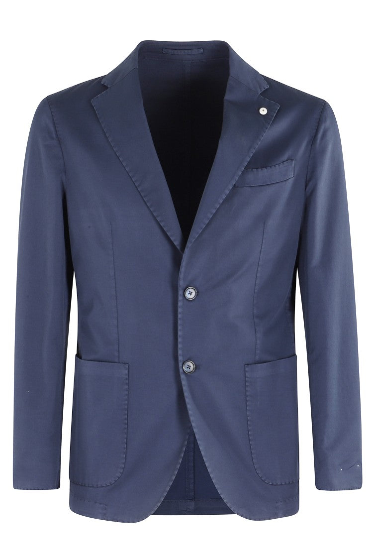L.B.M. Single-Breasted Cotton Jacket With Classic Lapels