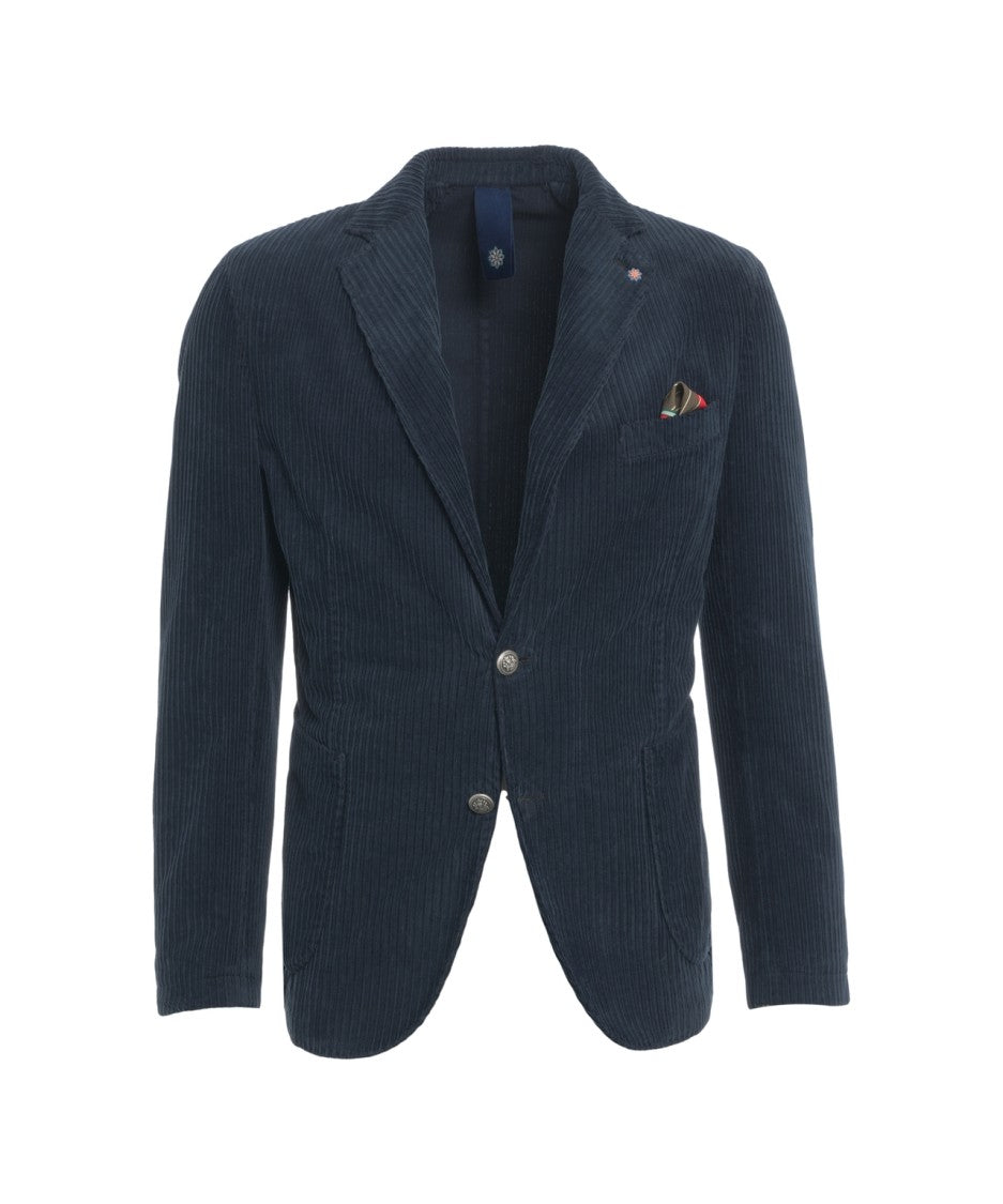 Bharnaba Corduroy Blazer With Tailored Fit And Notched Lapels