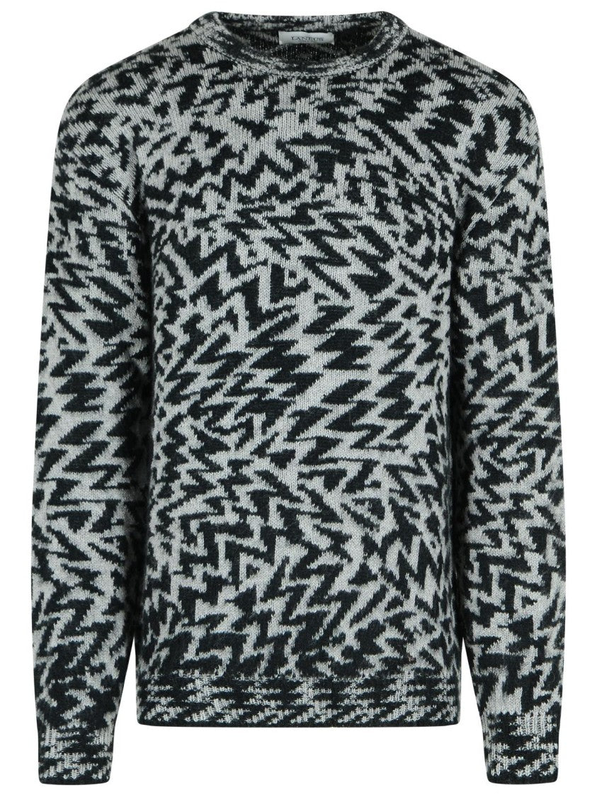 Laneus Two-Tone Wool Blend Sweater