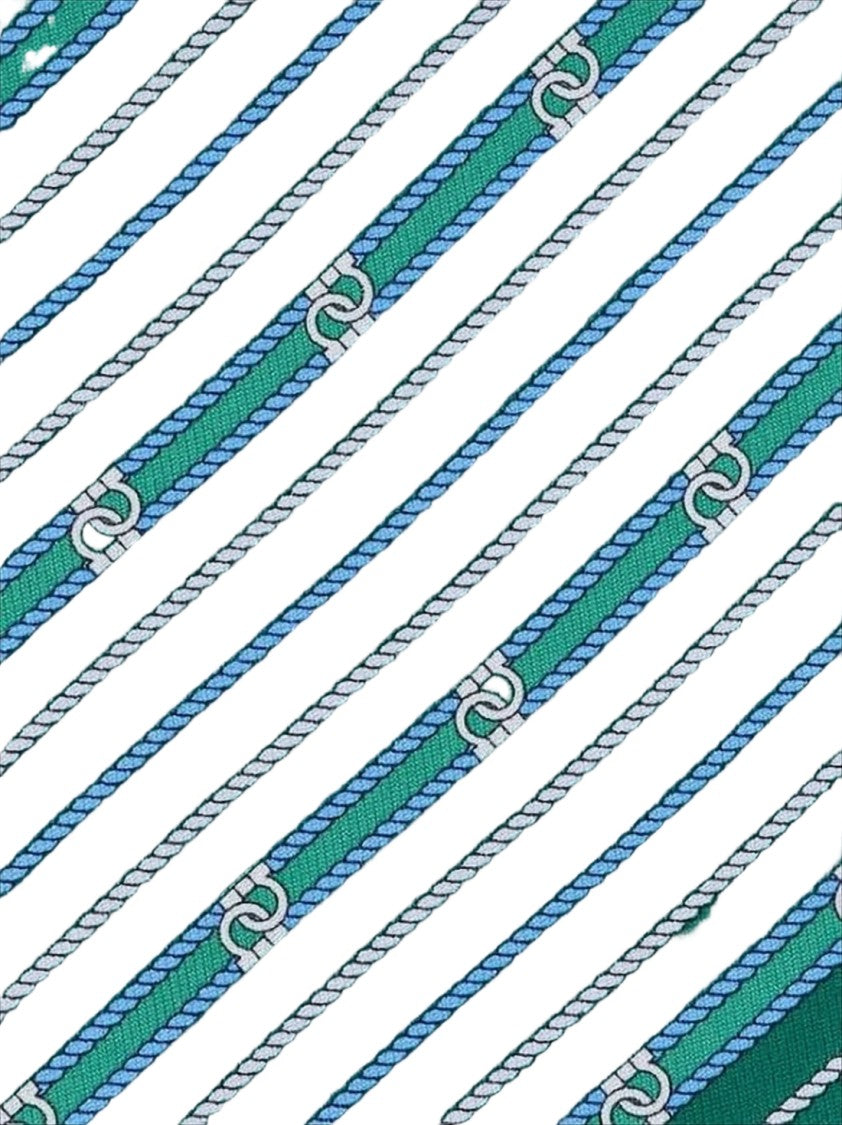 Salvatore Ferragamo Silk Neck Tie With Intertwined Motifs