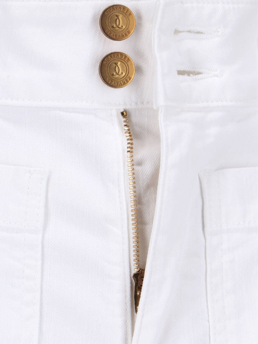 Seafarer White Wide Leg Jeans
