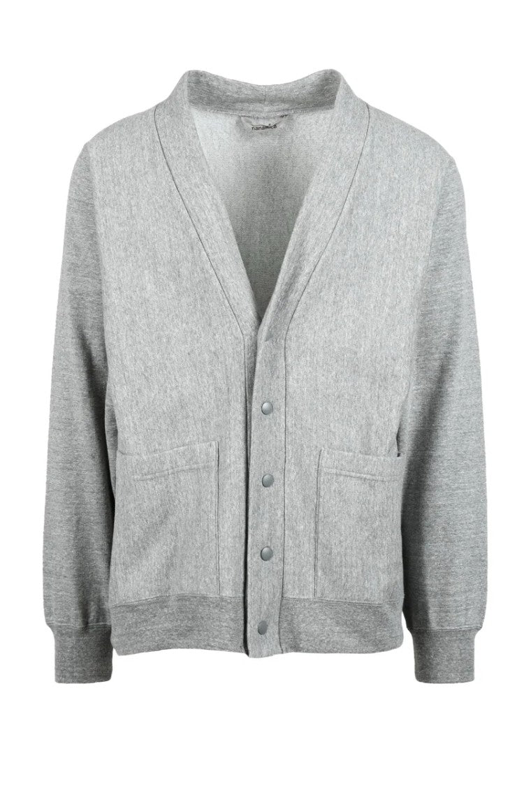 Nanamica Sweatshirt Cardigan Brushed Interior - Grey