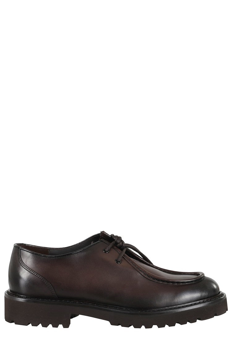 Doucal's Dark Brown Deco Derby Shoes