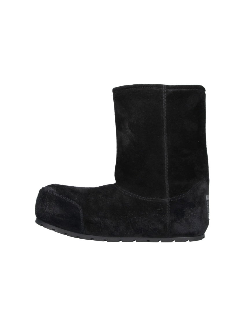 Balenciaga Black Distressed Dumbo Suede Ankle Boots