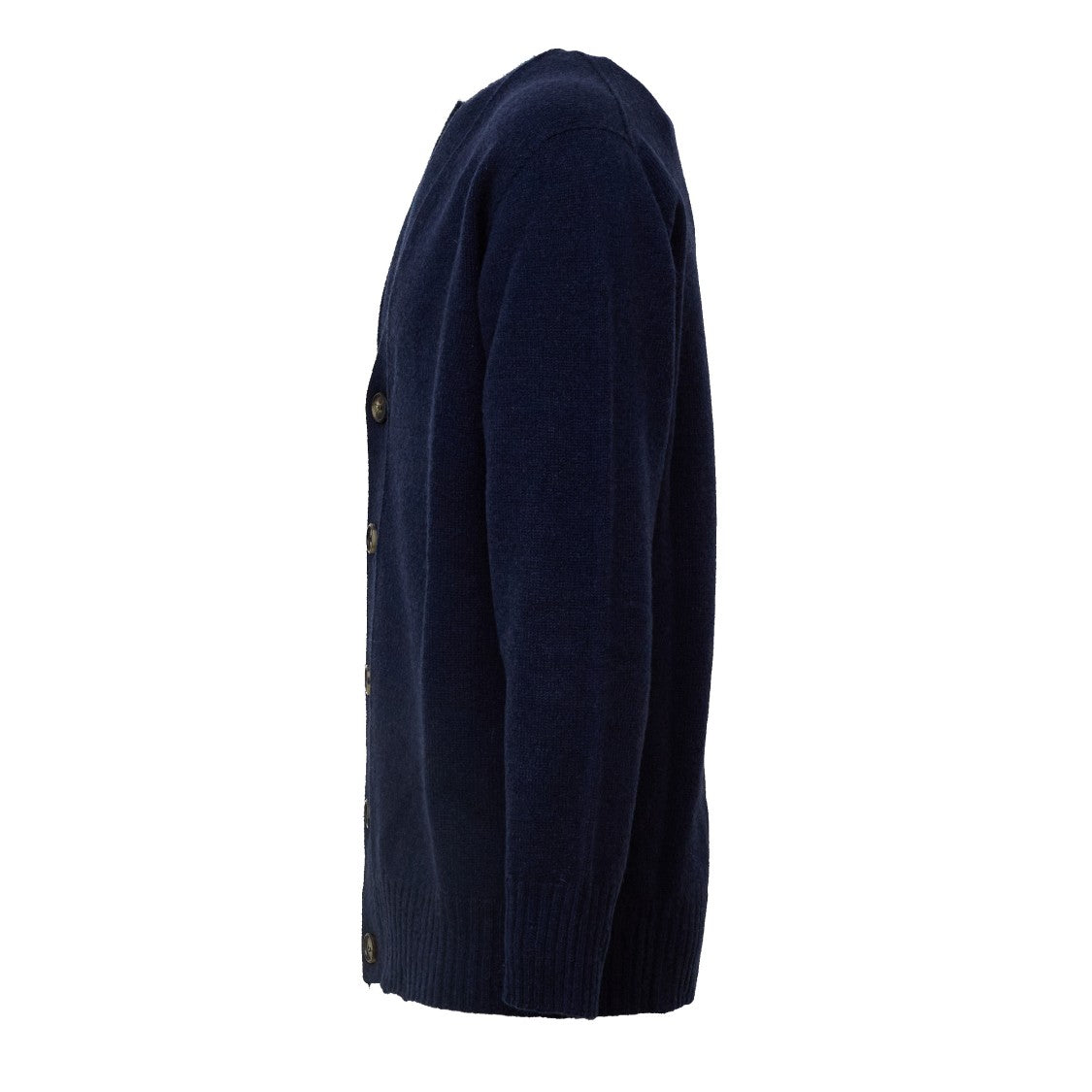 Amaranto V-Neck Oversized Cardigan With Distressed Detailing