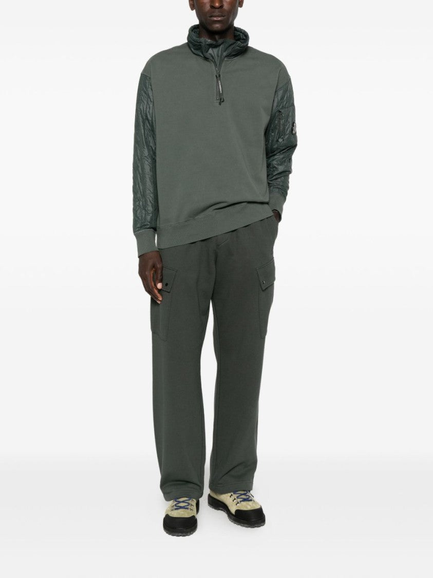 C.P. Company Diagonal Fleece And Quilted Nylon Sweatshirt