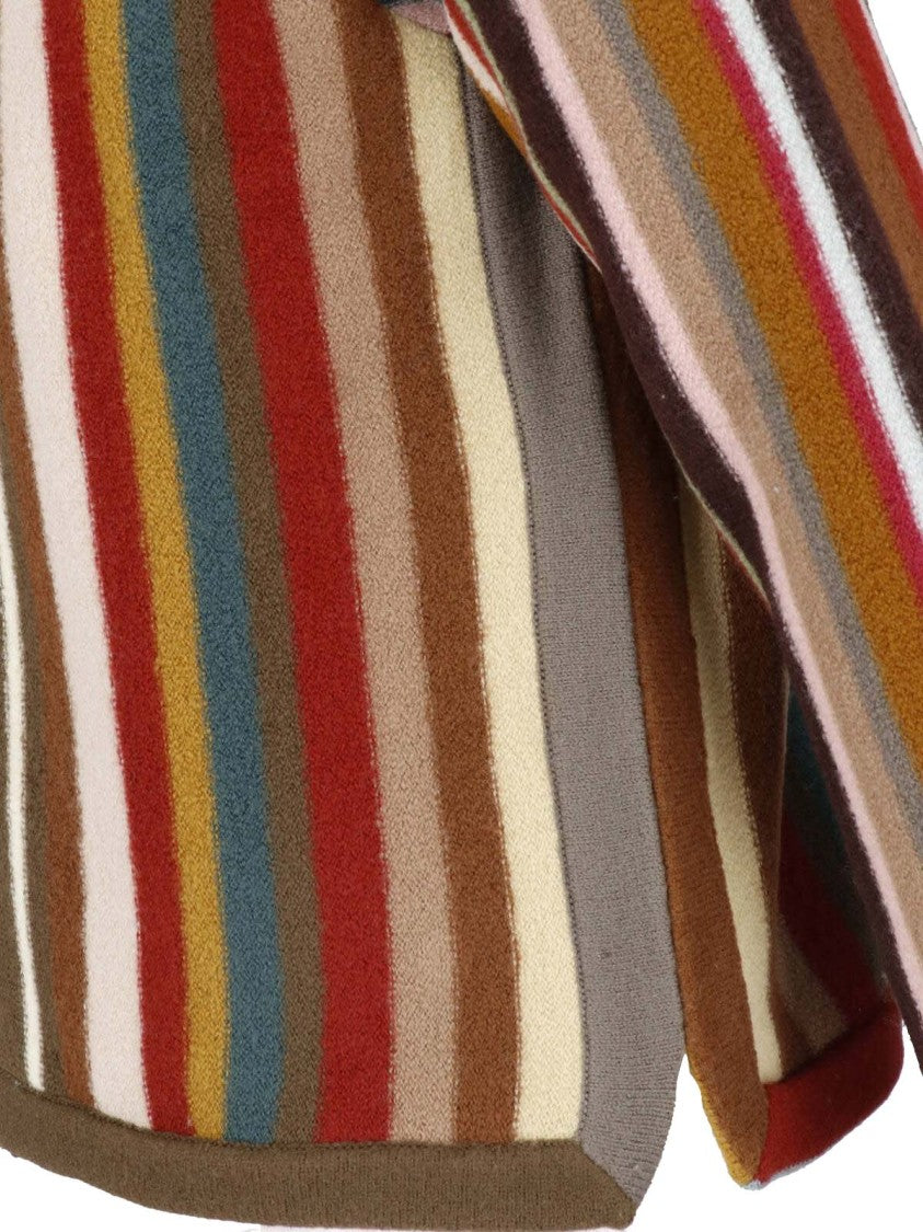 Paul Smith Multicolor Signature Stripe Merino Wool Zip Cardigan