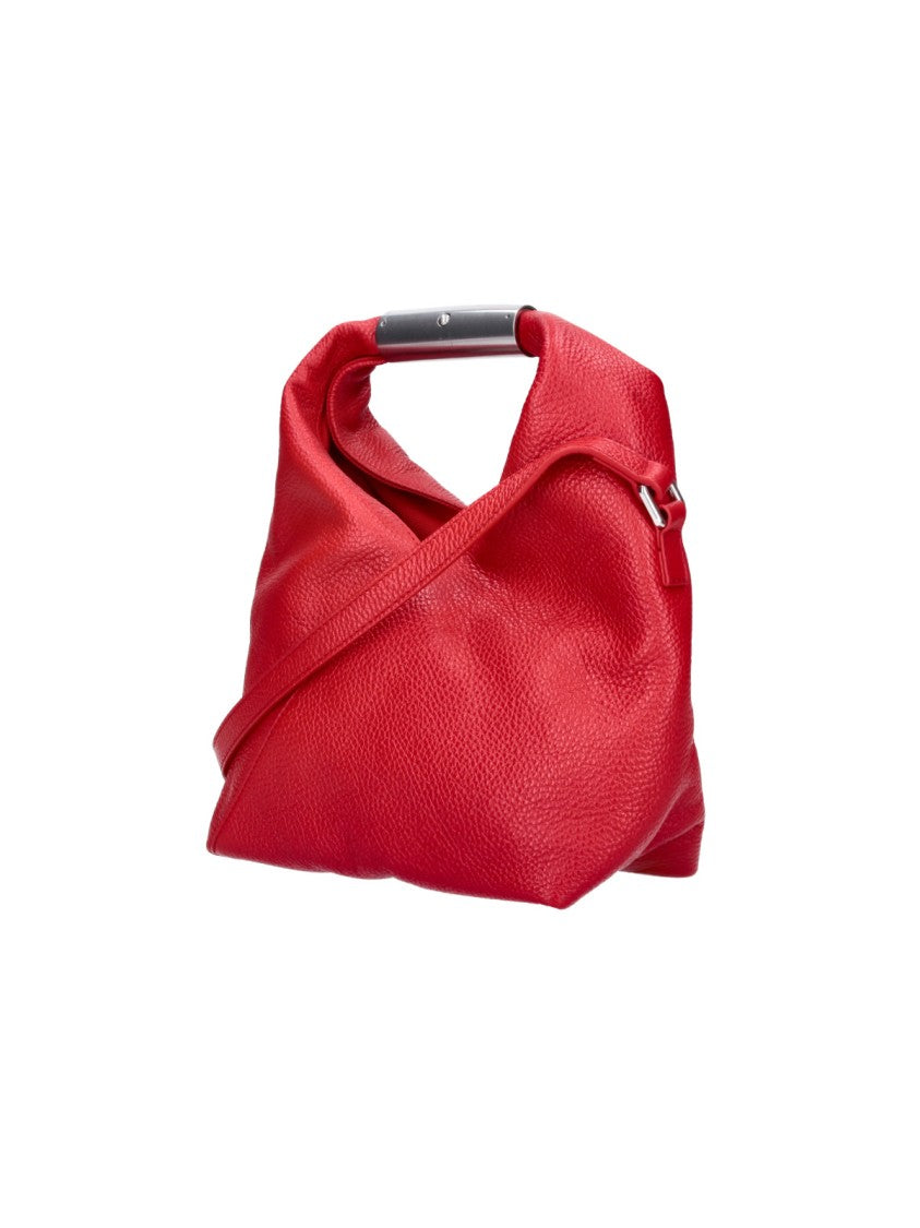 Mm6 By Maison Margiela Red Calf Leather Japanese Shoulder Bag
