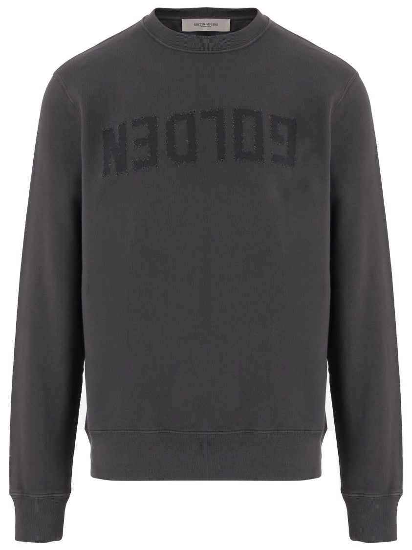 Golden Goose Cotton Crew Neck Logo Sweatshirt