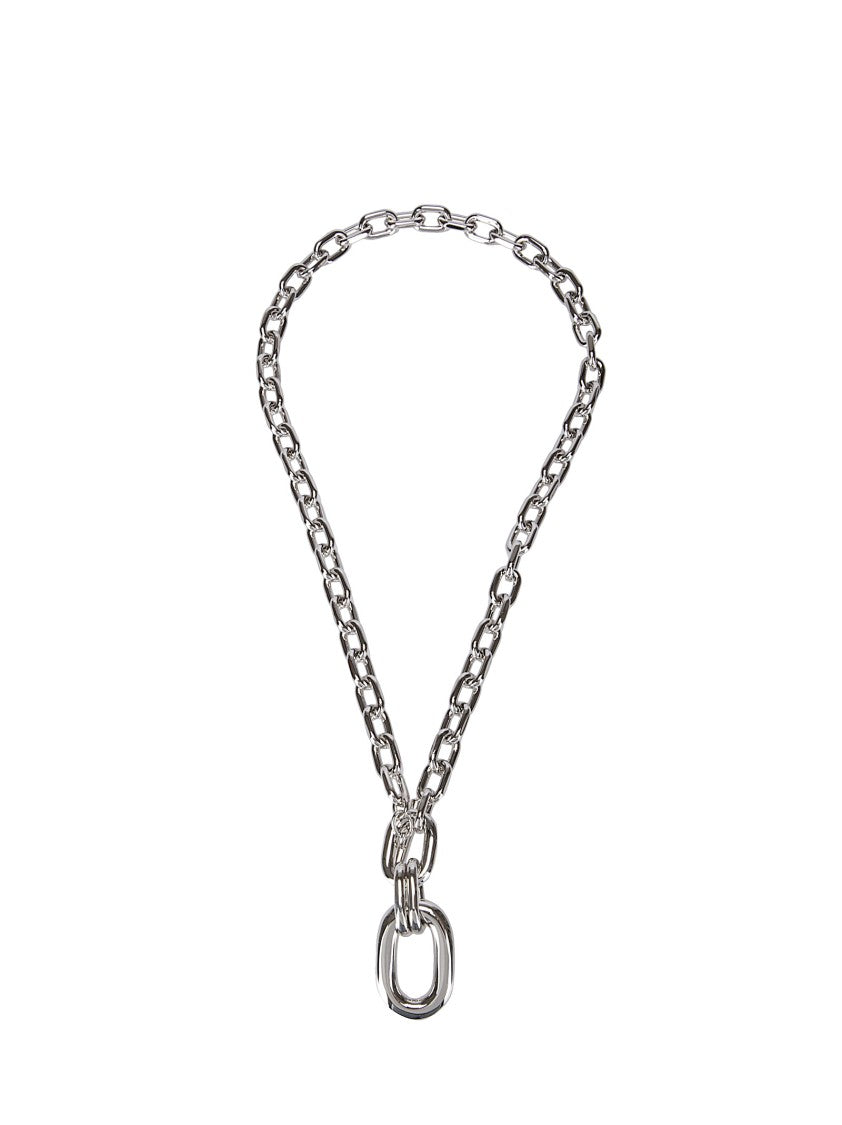 Paco Rabanne Polished Aluminum Chain Necklace With Toggle Clasp