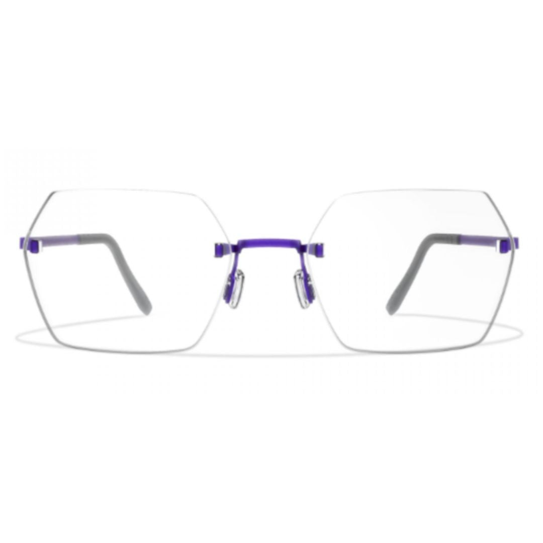 Blackfin Bf941 Aero A-N Rimless Geometric Eyeglasses With Purple Accents