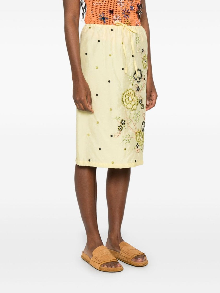 Kenzo Floral Embroidered Skirt