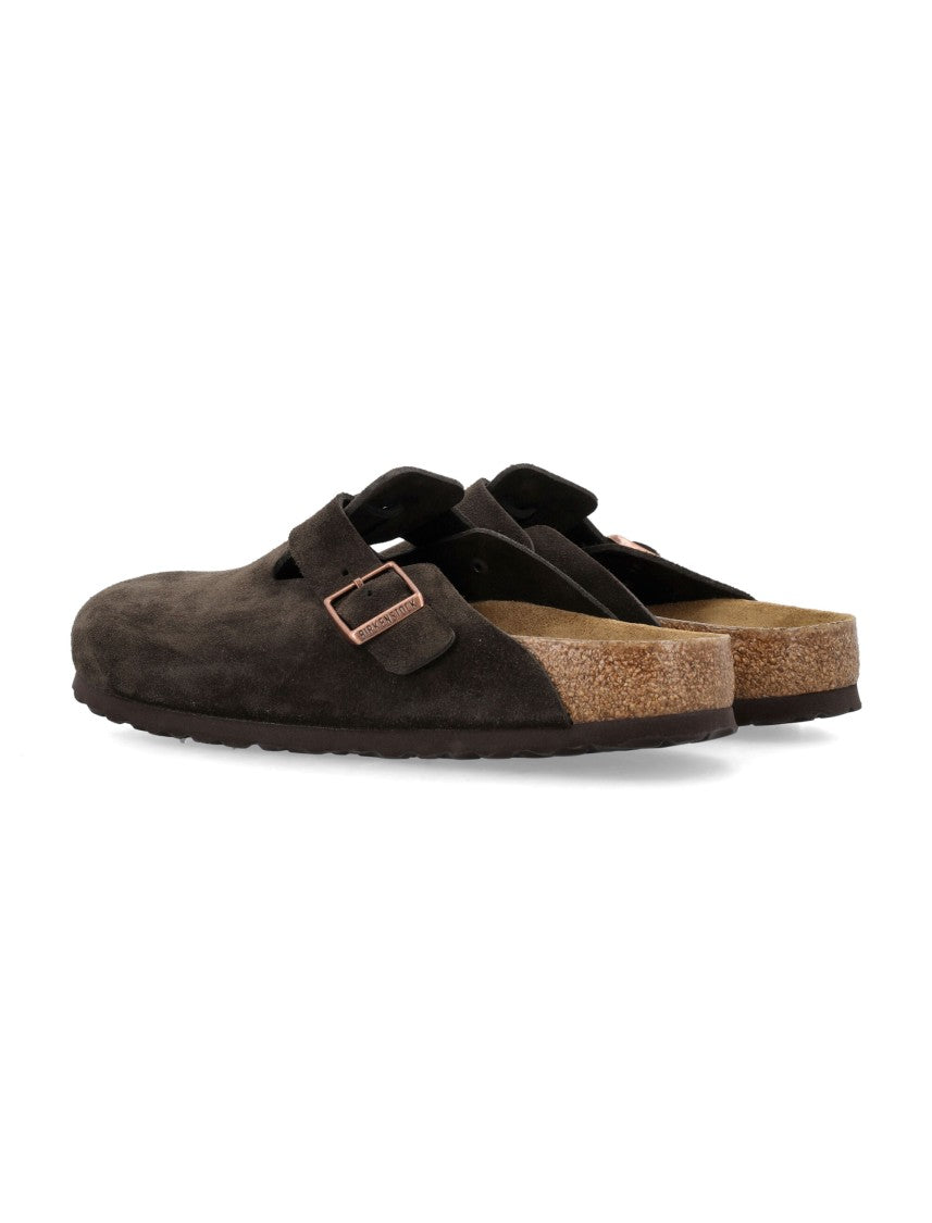 Birkenstock Boston Soft Suede Leather Mules