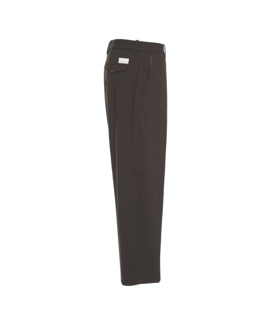 Nine In The Morning Tailored Trousers With Pressed Pleats And Flap Pockets
