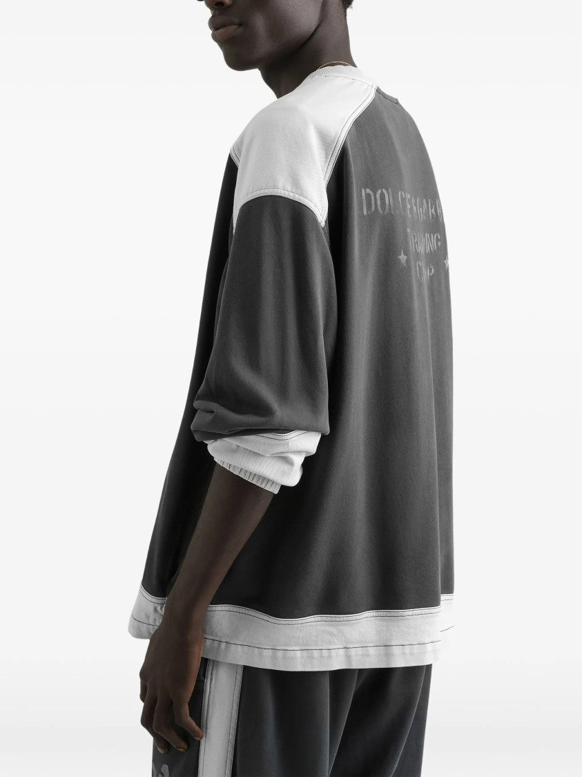 Dolce & Gabbana Two-Tone Dg84 Athletic Printed Sweatshirt