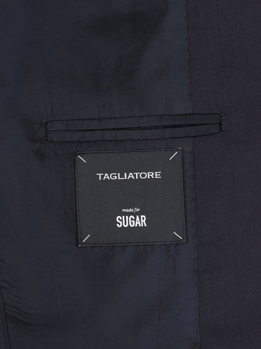 Tagliatore Double-Breasted Tailored Suit With Classic Navy Blazer