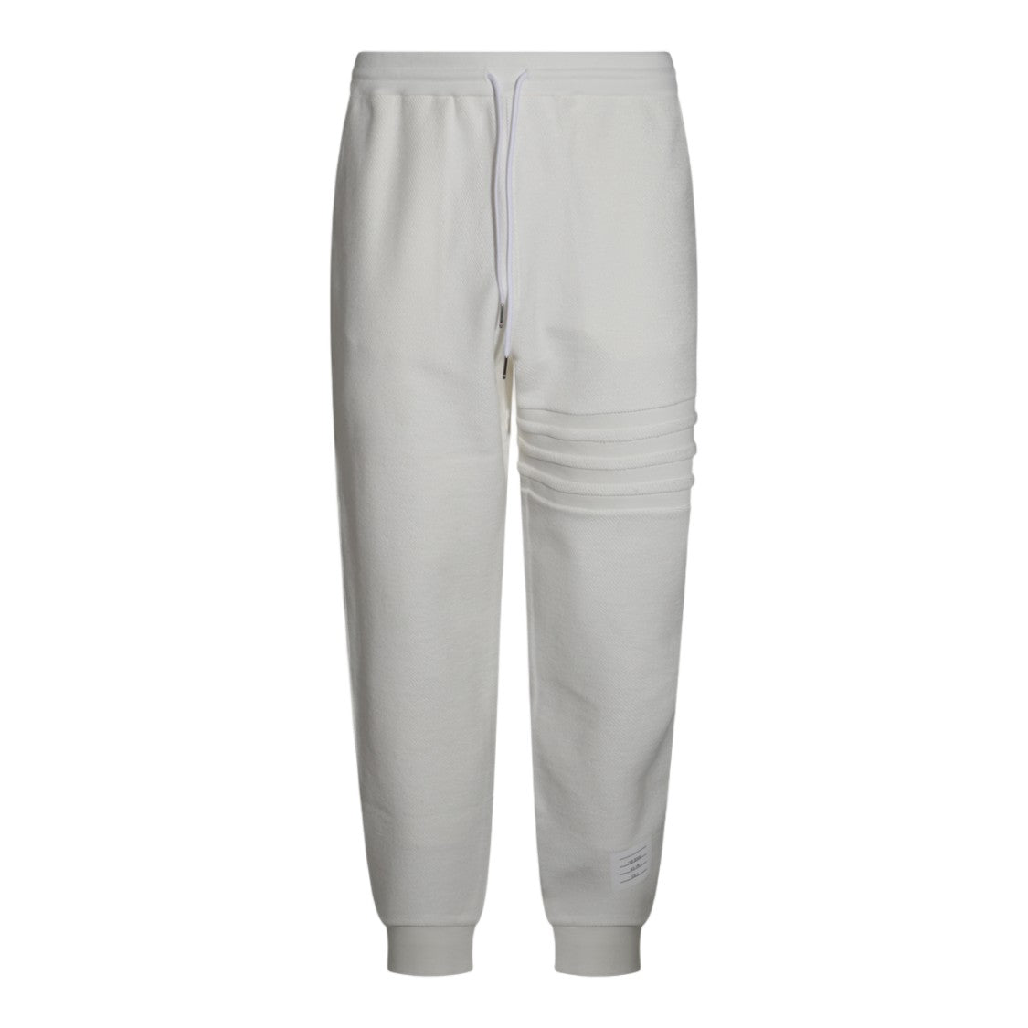 Thom Browne Minimalist Casual Trousers With Ribbed Waistband And Subtle Logo