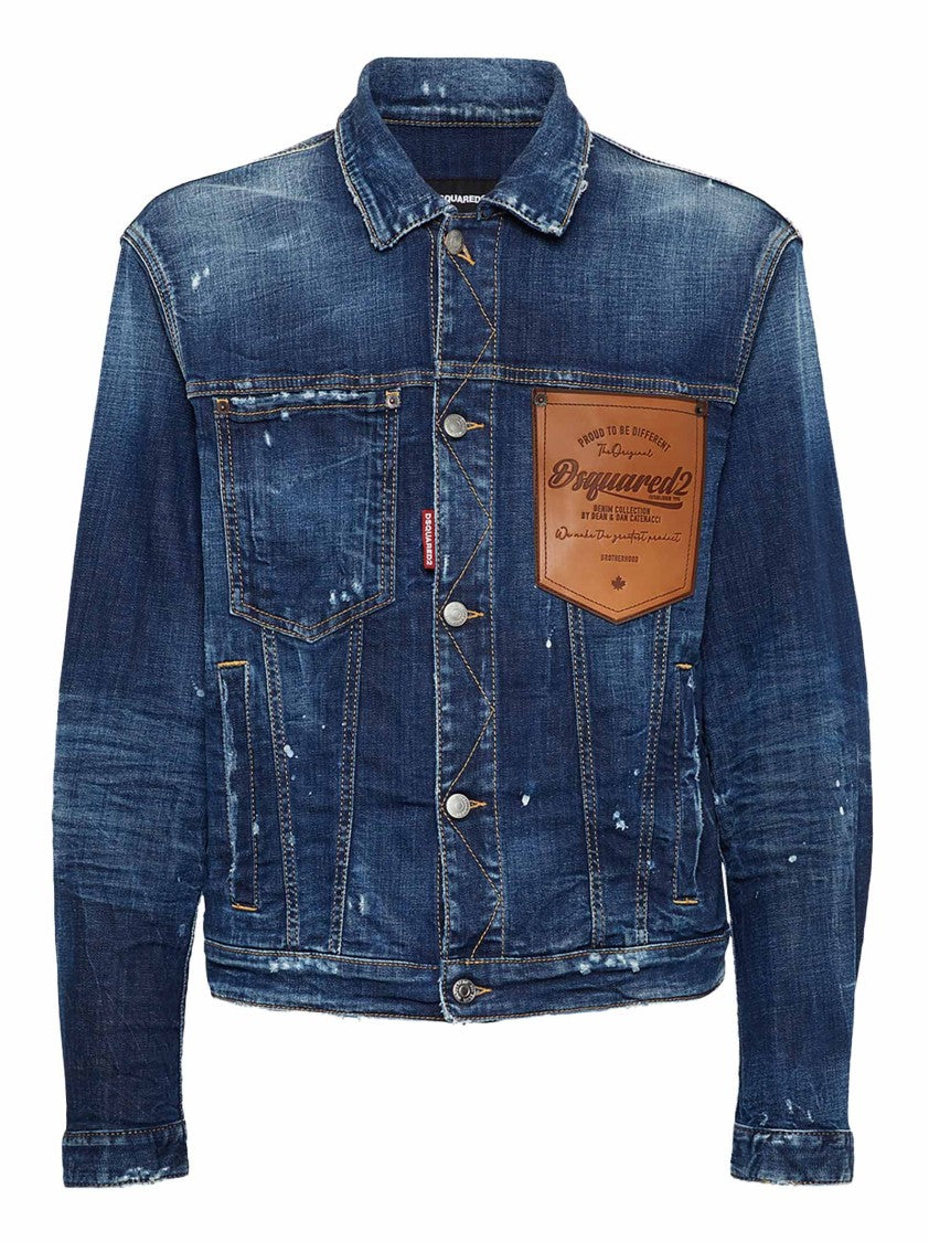 Dsquared2 Fitted Sports Jacket With Contrasting Stitching