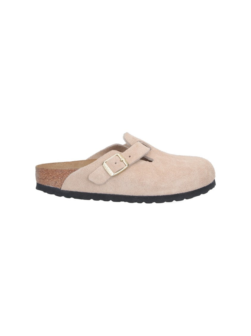 Birkenstock "Boston" Mules – Beige