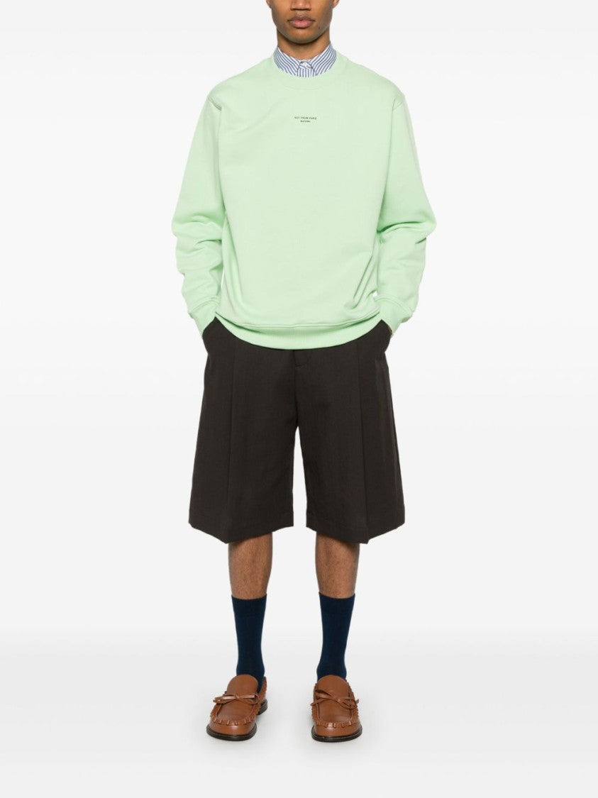 Drôle De Monsieur Crew Neck Sweatshirt With Subtle Logo Detail