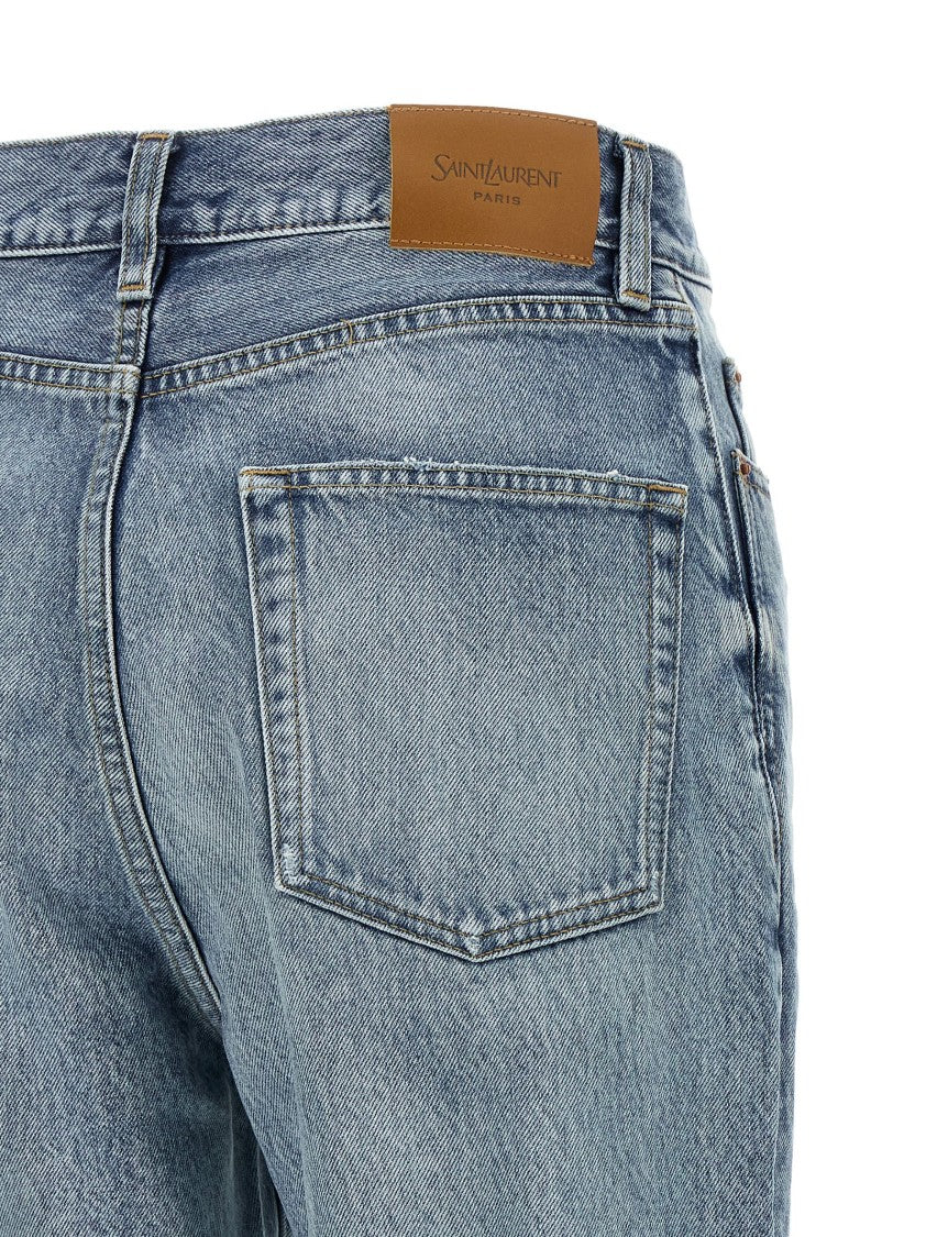 Saint Laurent 'Anni ‘90' South Wash Crop Jeans