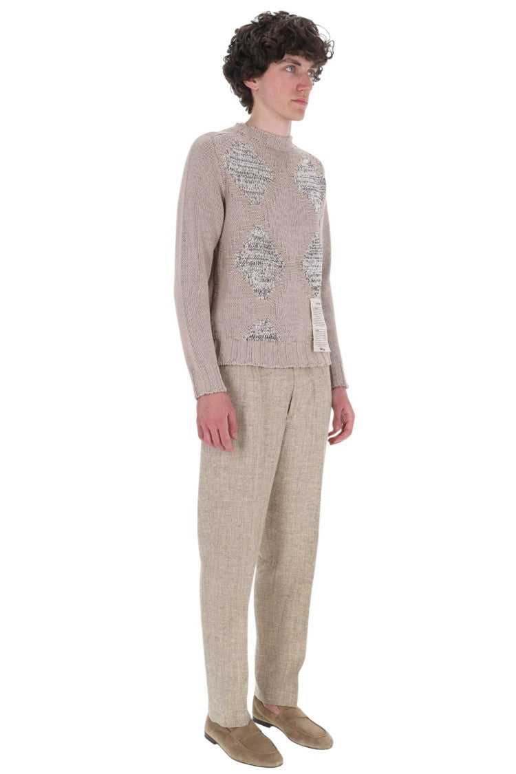 Ballantyne Raw Diamond Pure Cashmere Crewneck Sweater