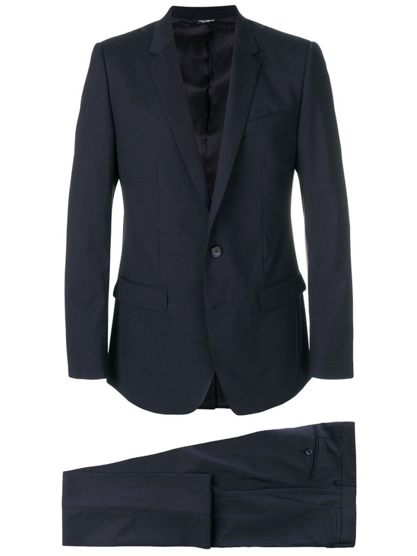 Dolce & Gabbana Blue Two-Piece Suit With Notch Lapel
