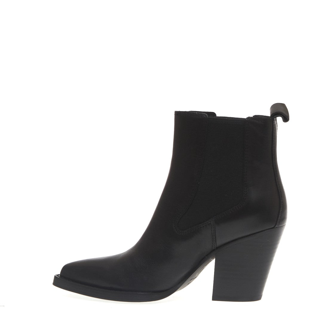 Ash 70Mm Heel Camperos Black Leather Boots