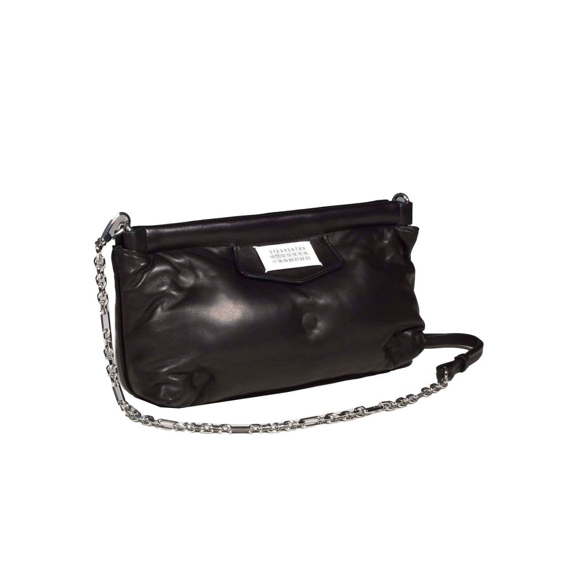 Maison Margiela Glam Slam Red Carpet Black Leather Clutch