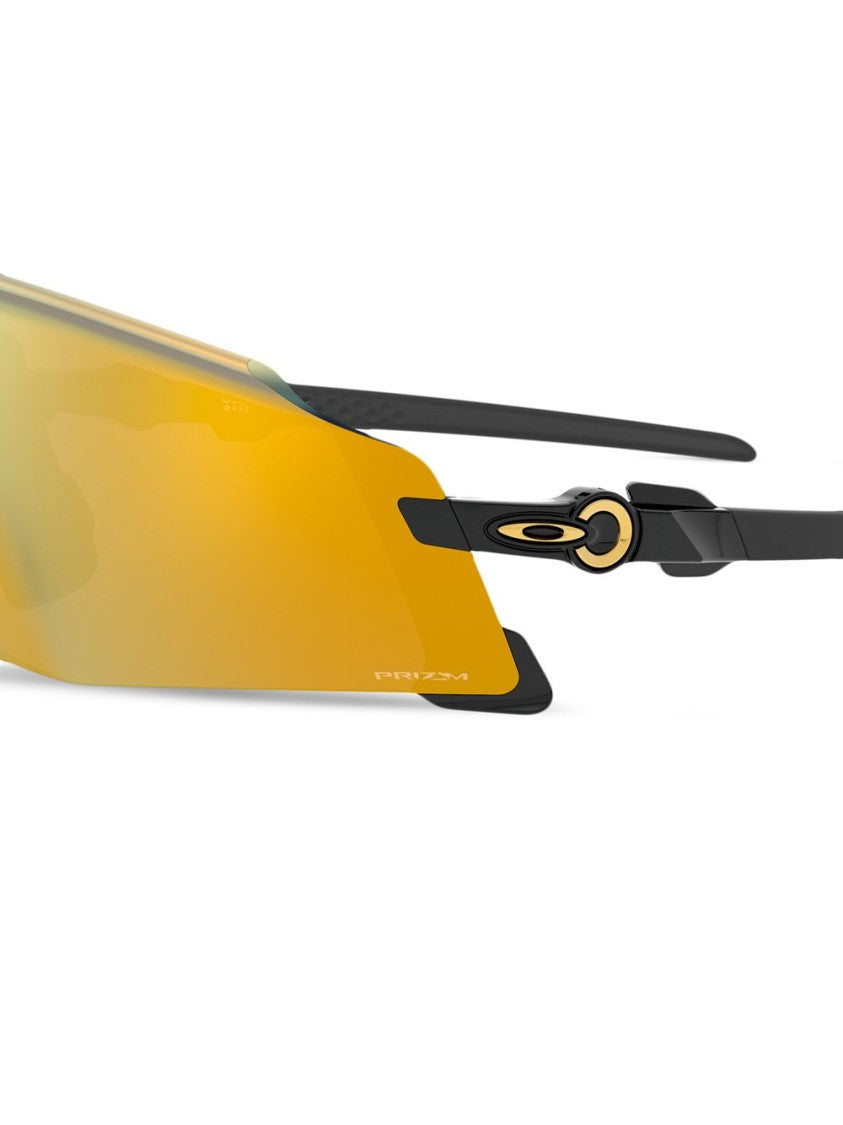 Oakley Gold Polished Acetate Shield Sunglasses