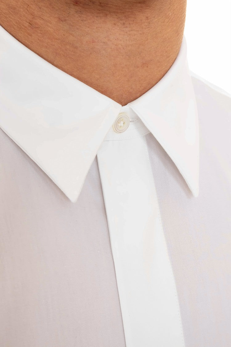 Lardini Ceremony Shirt With Covered Buttons