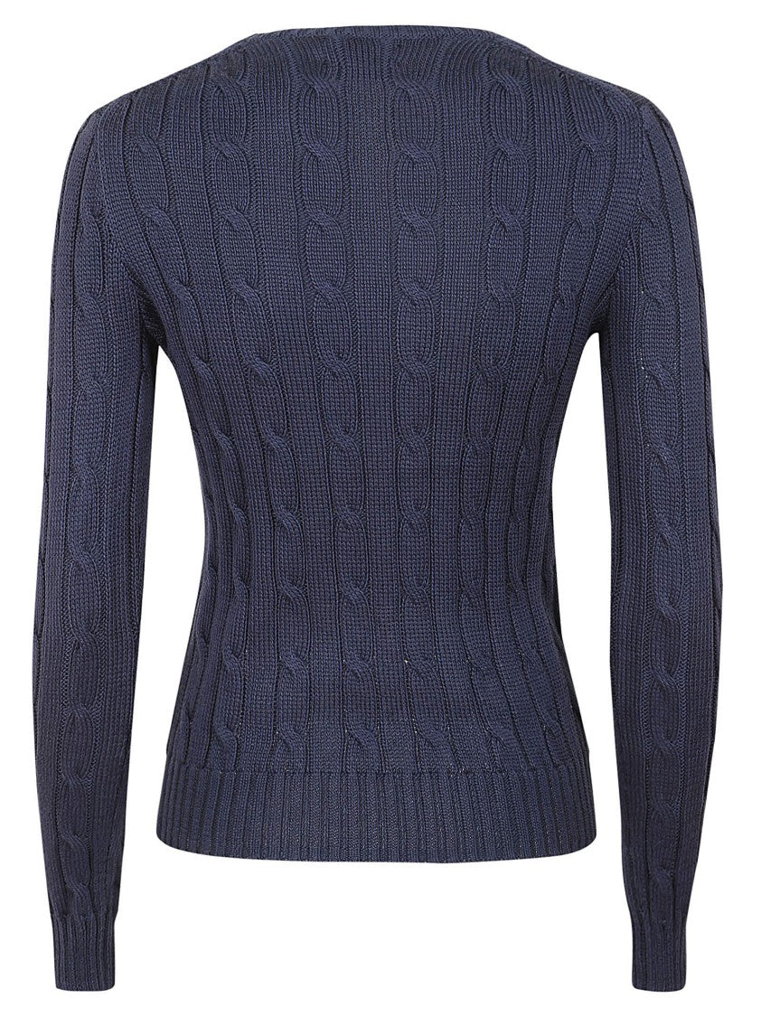 Polo Ralph Lauren Navy Cable-Knit Cotton Sweater