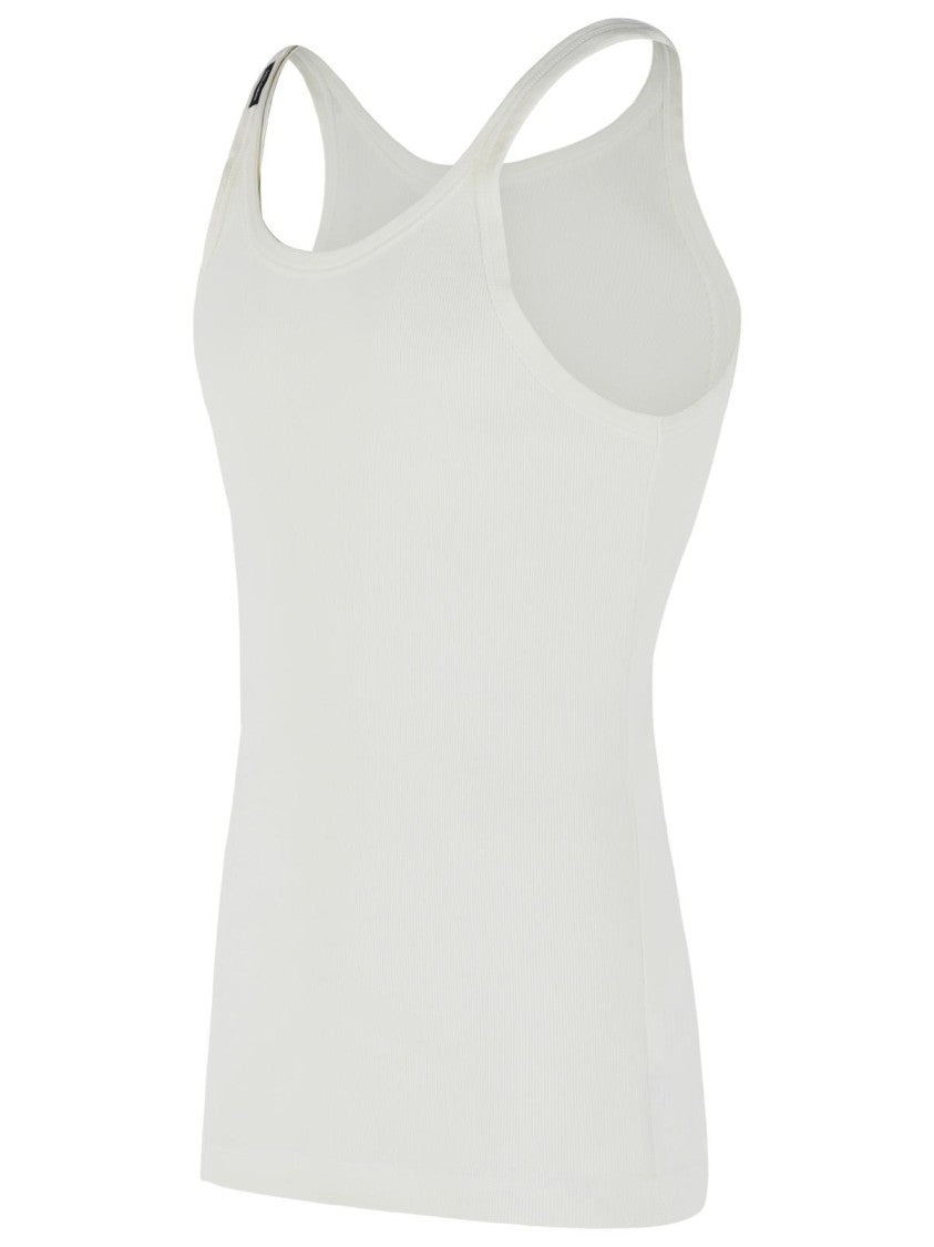 Dolce & Gabbana Ivory Cotton Tank Top