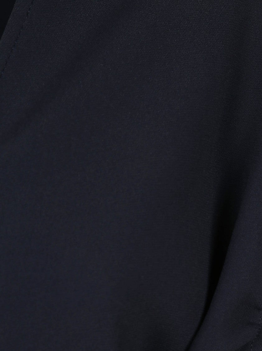 Victoria Beckham Blouson Detail Midi Dress