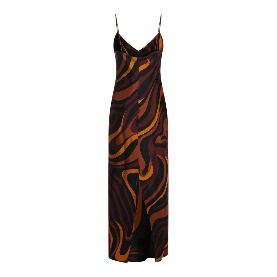 Emilio Pucci Maxi Dress With Dramatic Cape Overlay And Abstract Design