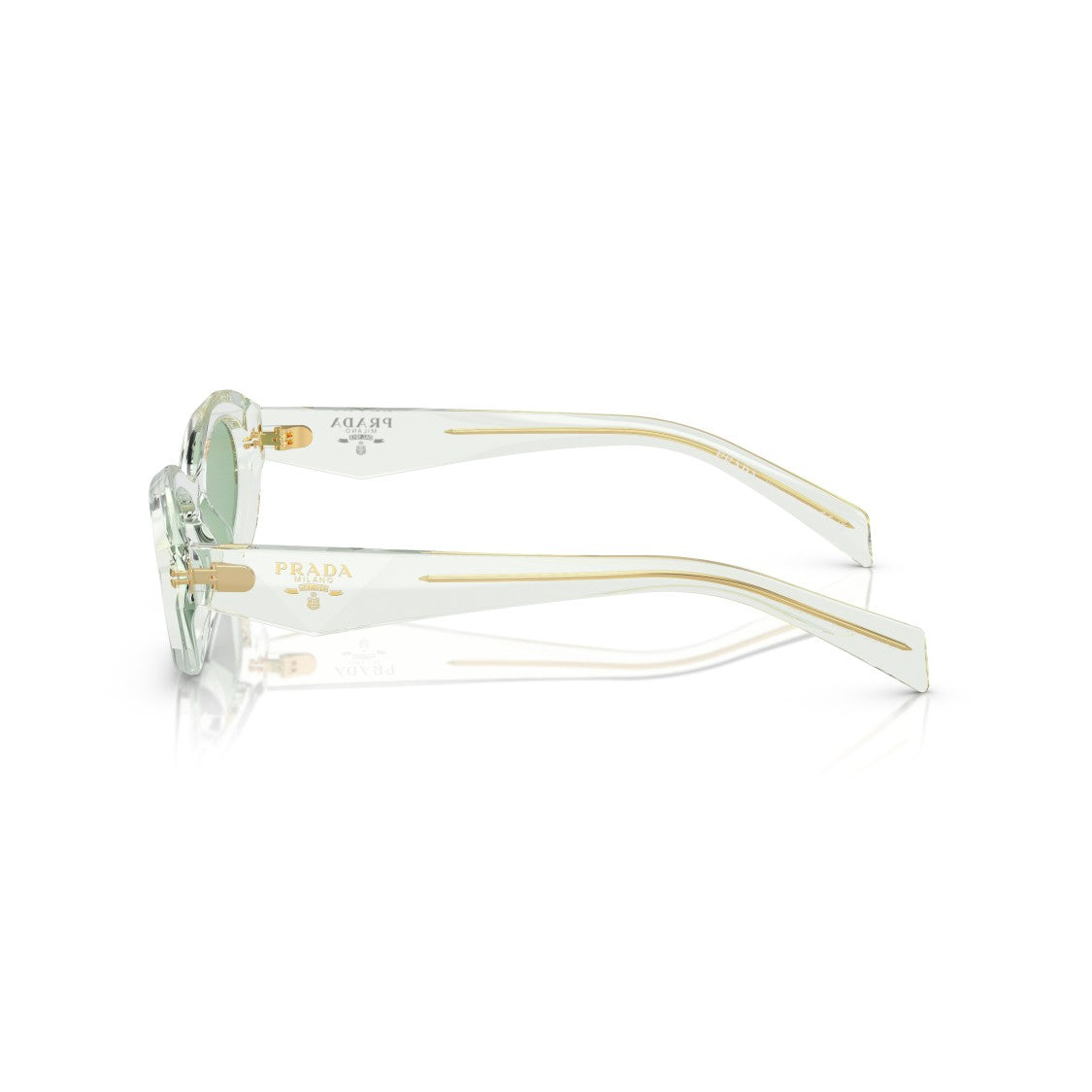 Prada 0Pr 26Zs Translucent Acetate Oval Sunglasses