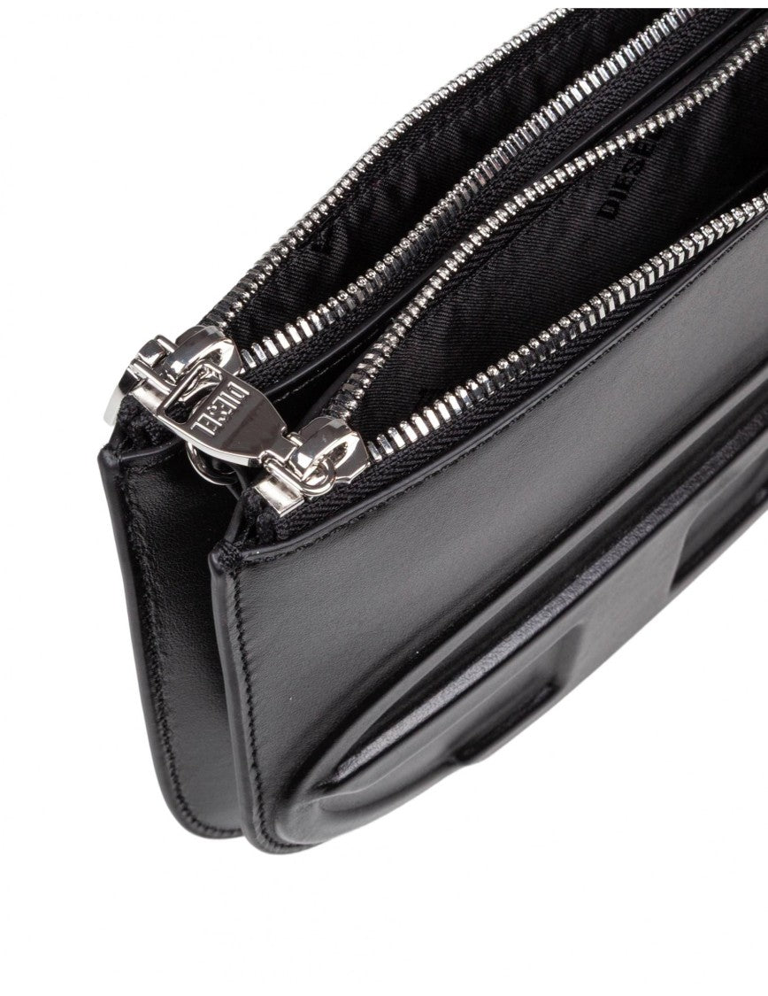 Diesel 1Dr Twin Leather Shoulder Bag Black