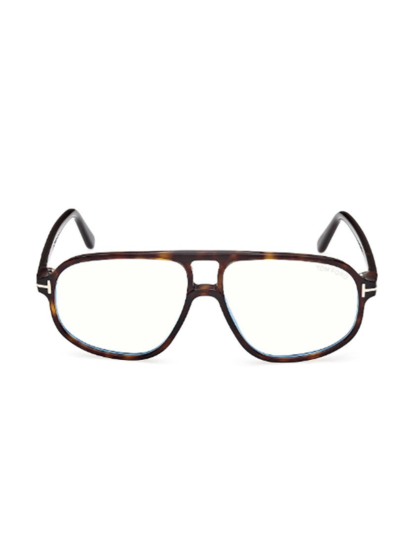 Tom Ford Brown Tortoiseshell Optical Frames With Rectangular Shape