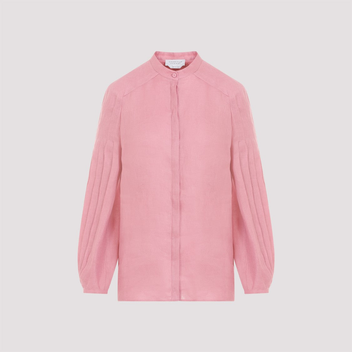 Gabriela Hearst Laetitia Pink Linen Blouse