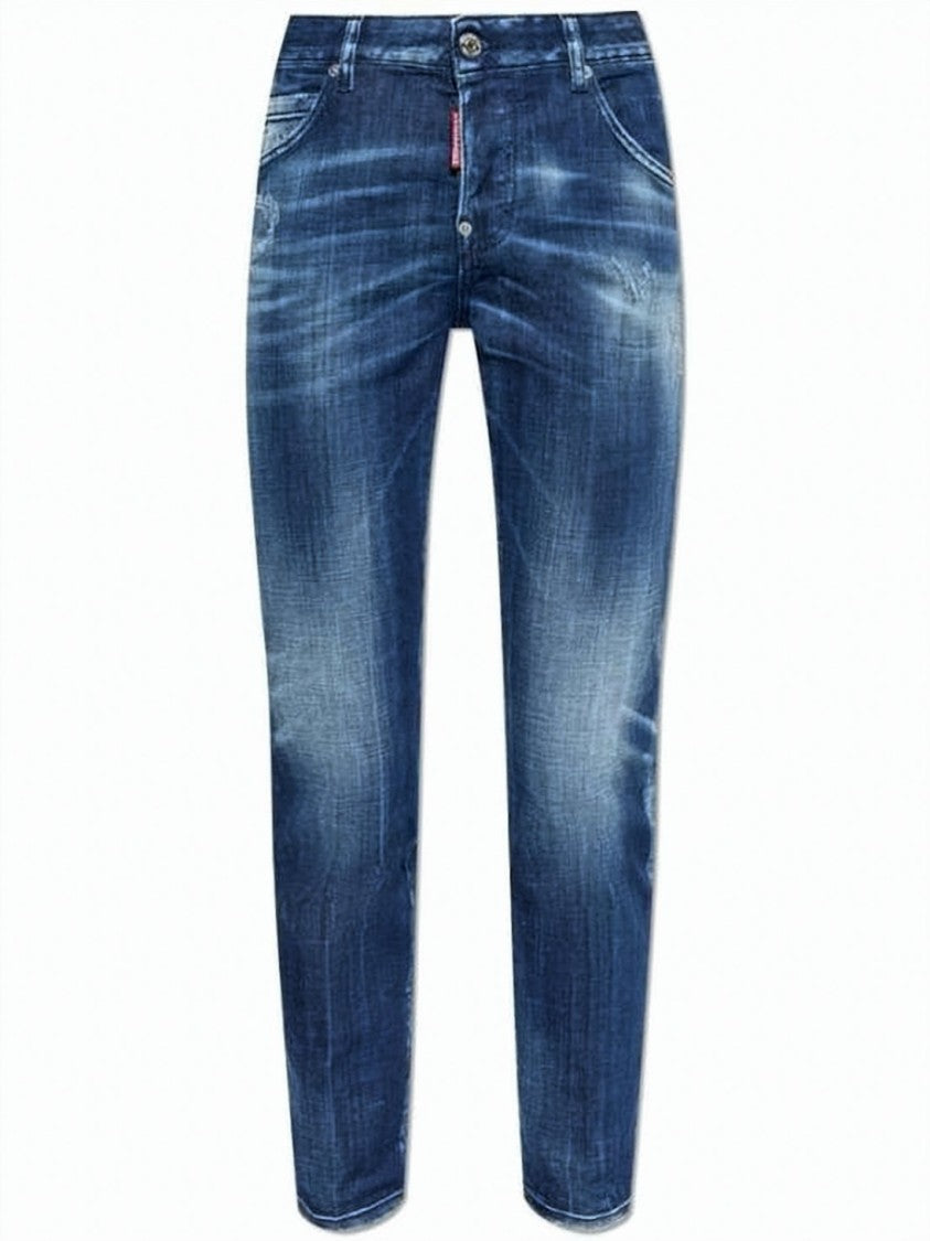 Dsquared2 Slim Fit Cropped Denim Pants