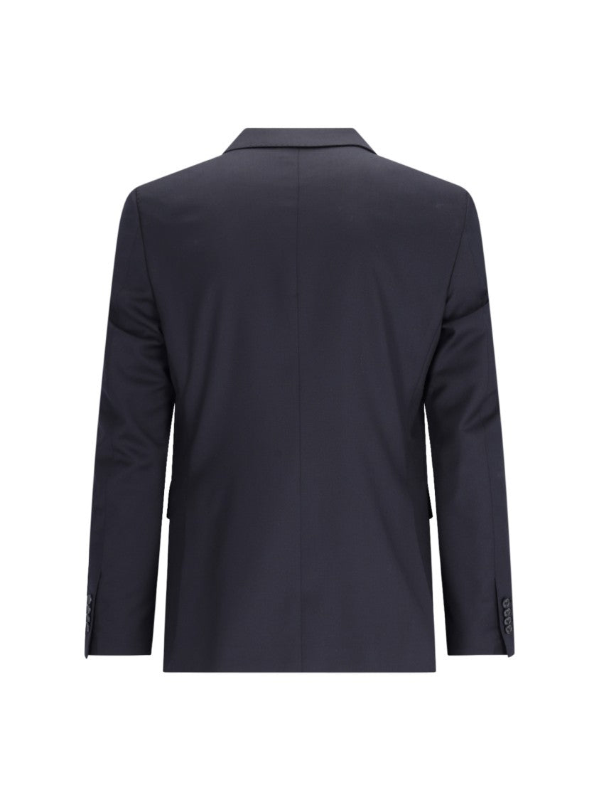 Tagliatore Blue Tailored Notch Lapel Wool Pleated Suit