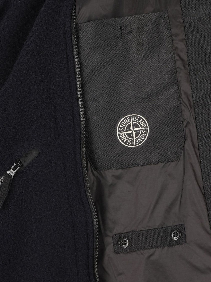 Stone Island Navy Polyurethane Jacket