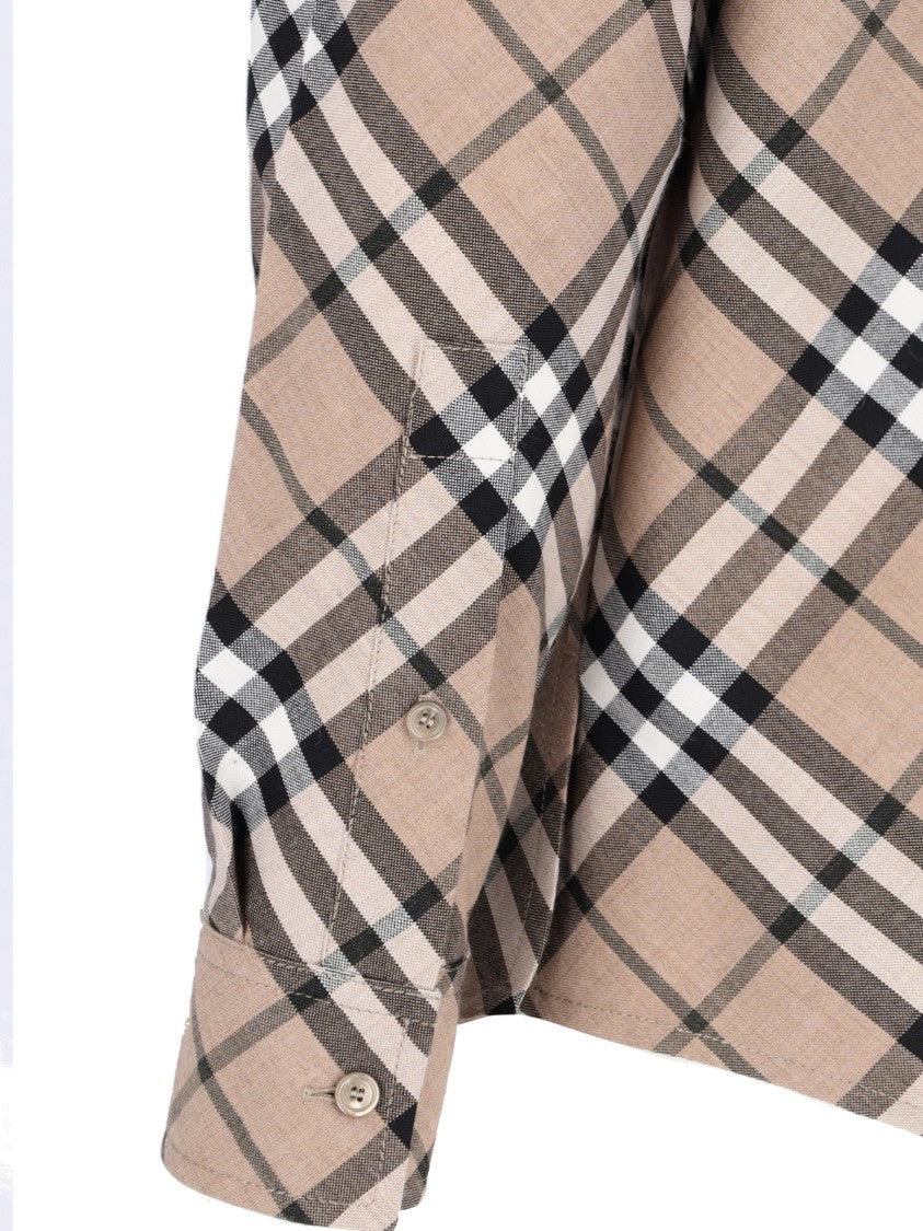 Burberry "Check" Shirt – Brown