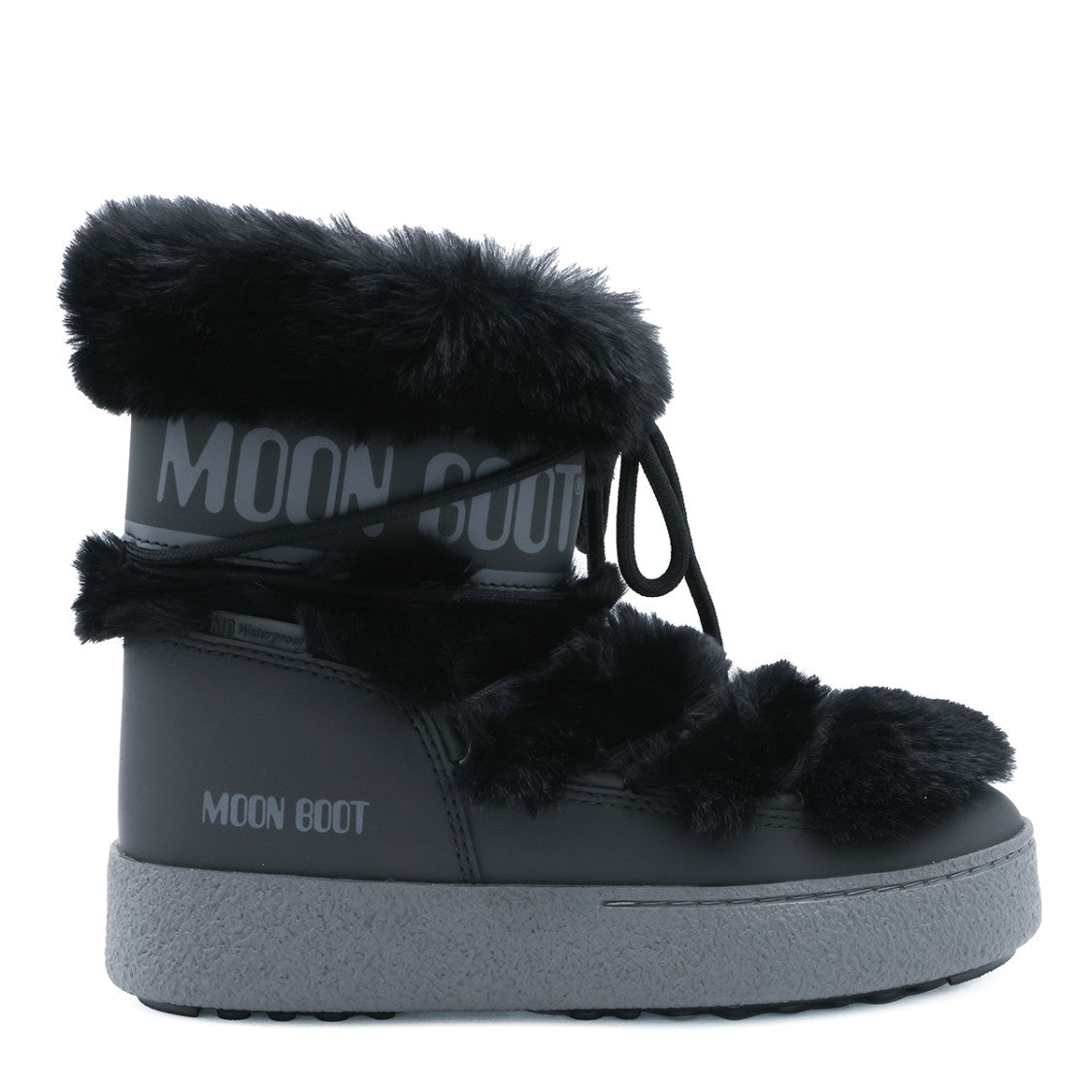 Moon Boot Black Ltrack Faux-Fur Boots