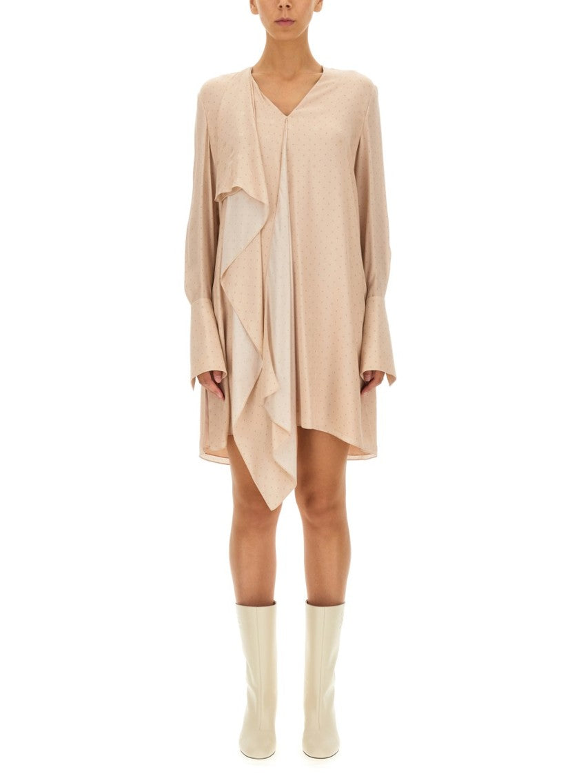 Fendi V-Neck Crepe Dress