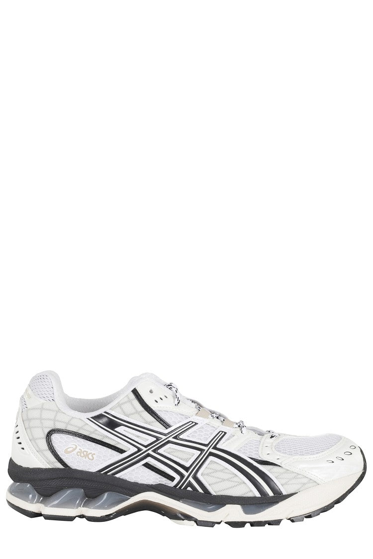 Asics Ivory White Gel Nimbus Asymmetric Polyester Sneakers