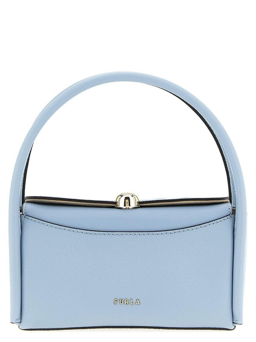 Furla Smooth Leather Handbag With Gold-Tone Clasp