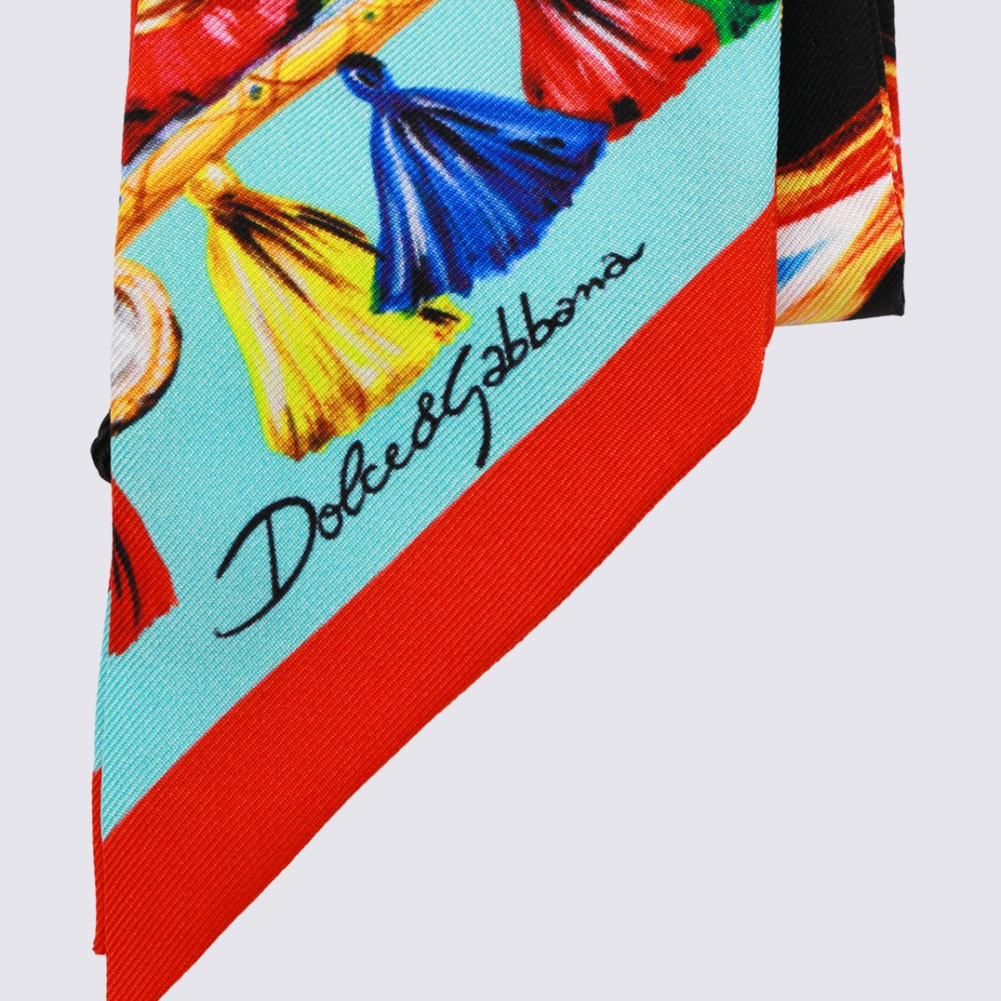 Dolce & Gabbana Geometric Pattern Scarf With Tassel Motifs