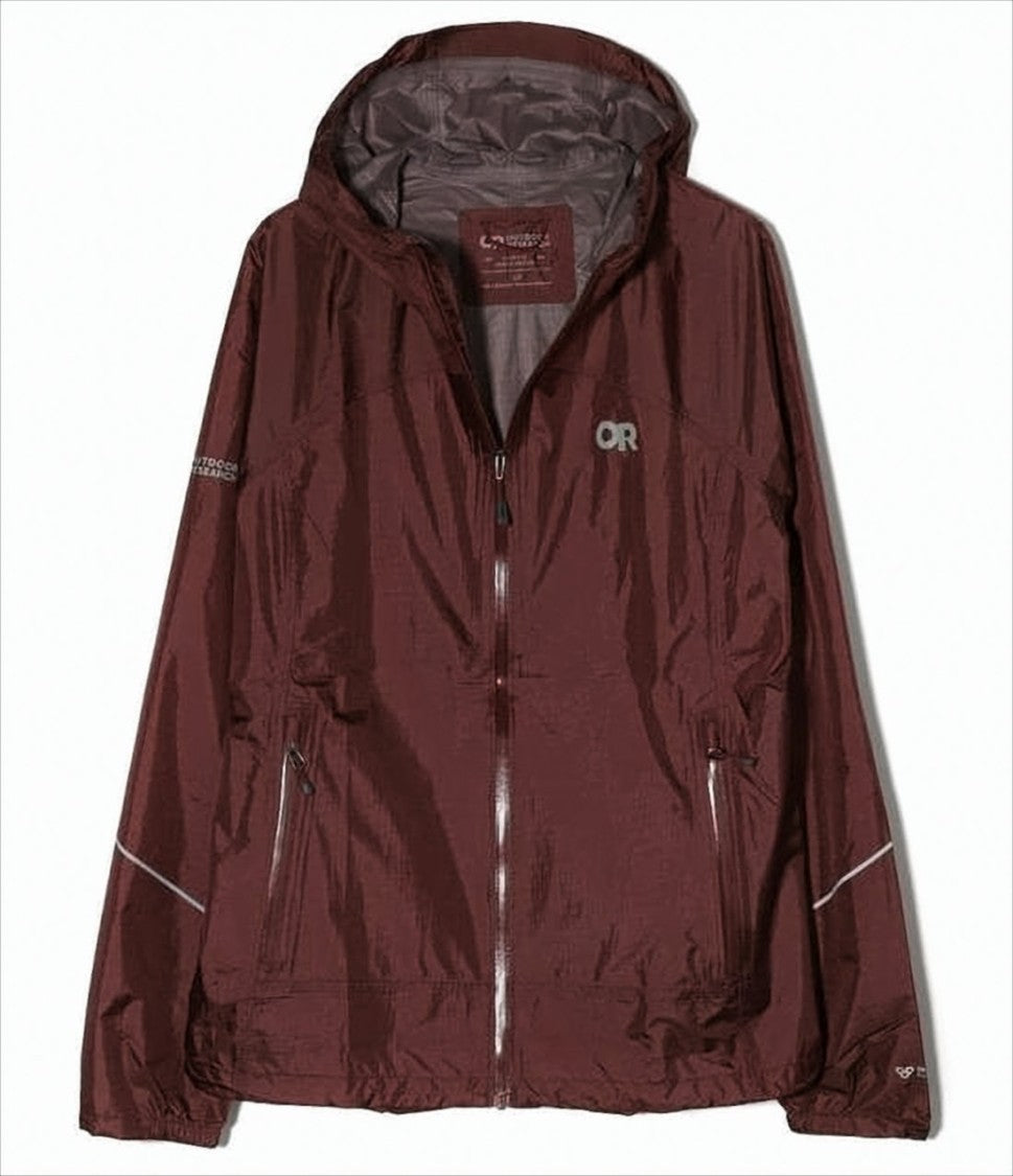 Outdoor Research Lightweight Burgundy Outdoor Research Jacket With Reflective Piping